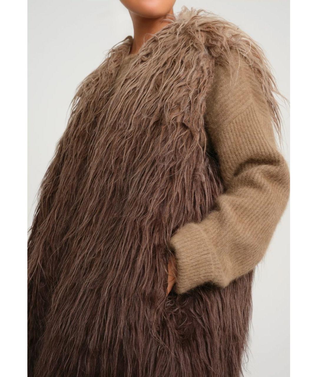 UMA WANG Бежевый шерстяной жилет, фото 4