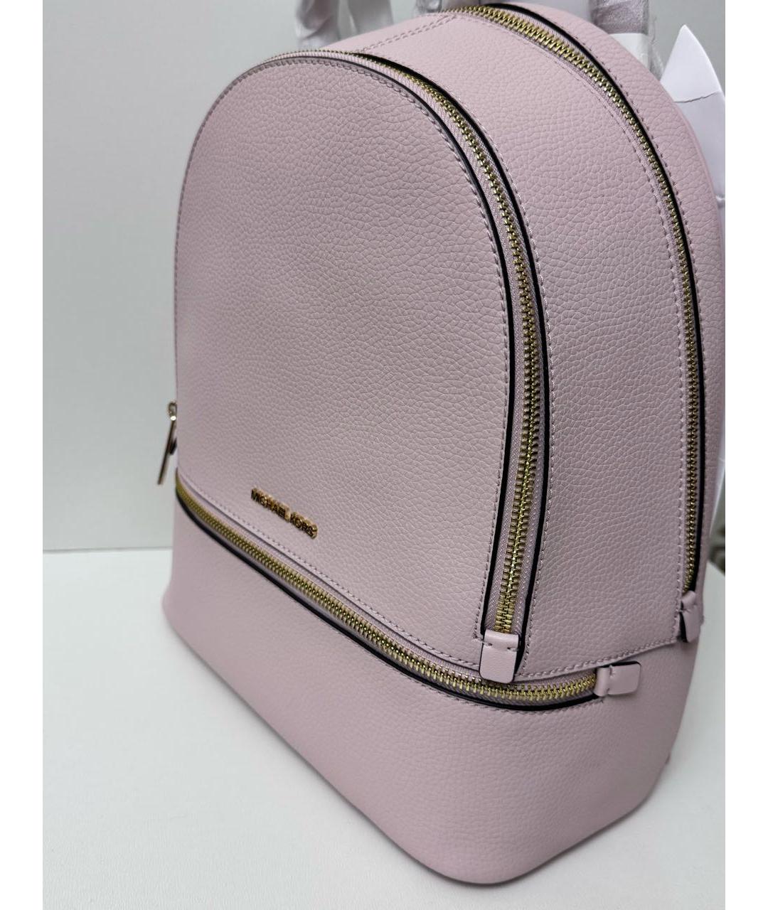 MICHAEL KORS Розовый кожаный рюкзак, фото 3