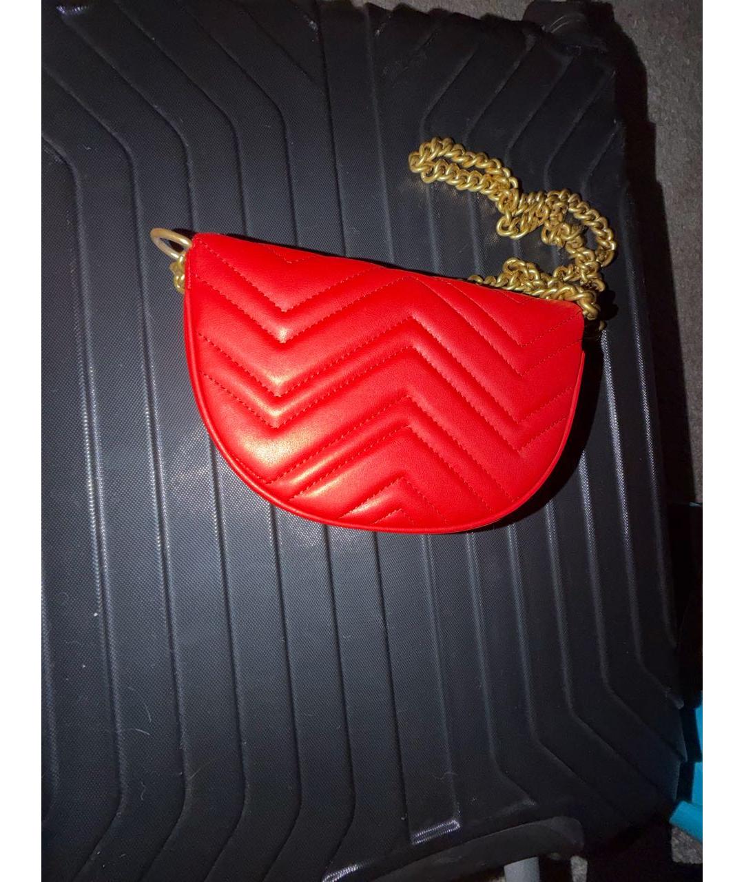 GUCCI Красная кожаная сумка через плечо, фото 3