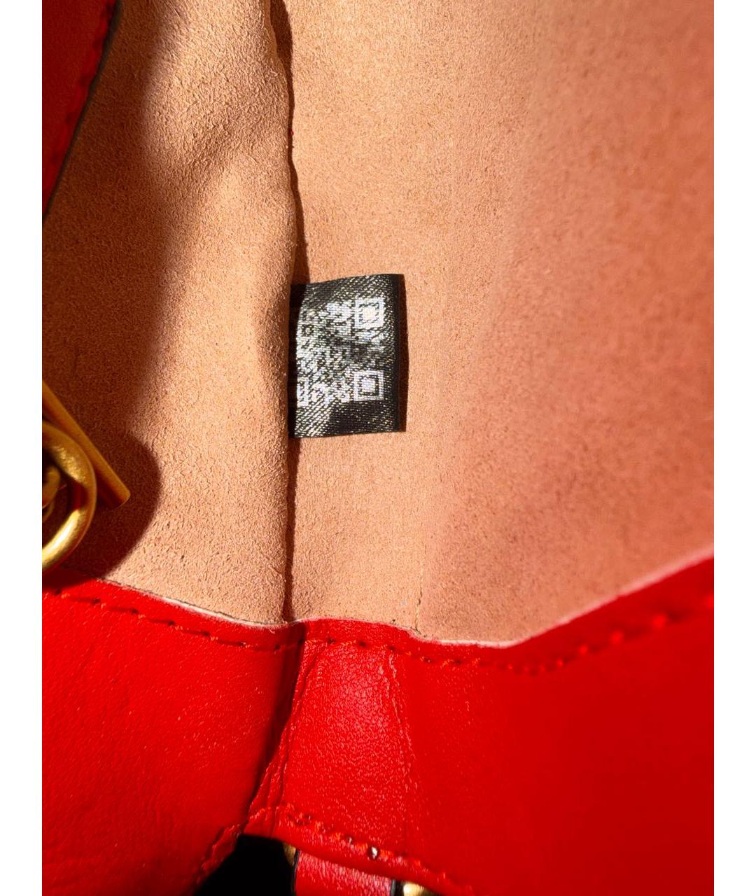 GUCCI Красная кожаная сумка через плечо, фото 4