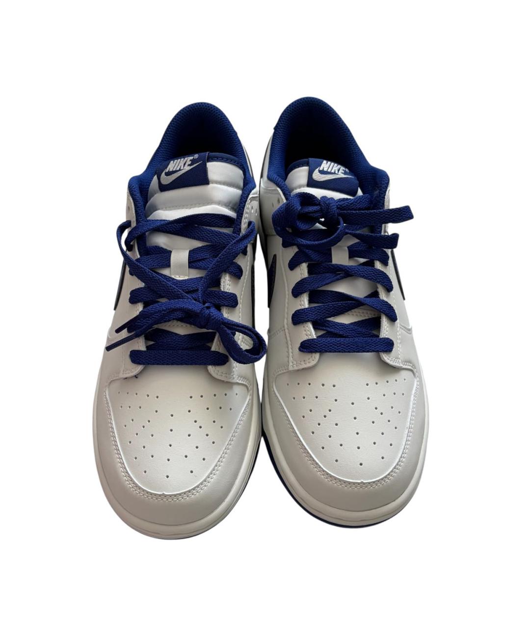 NIKE Синие кожаные низкие кроссовки / кеды, фото 2