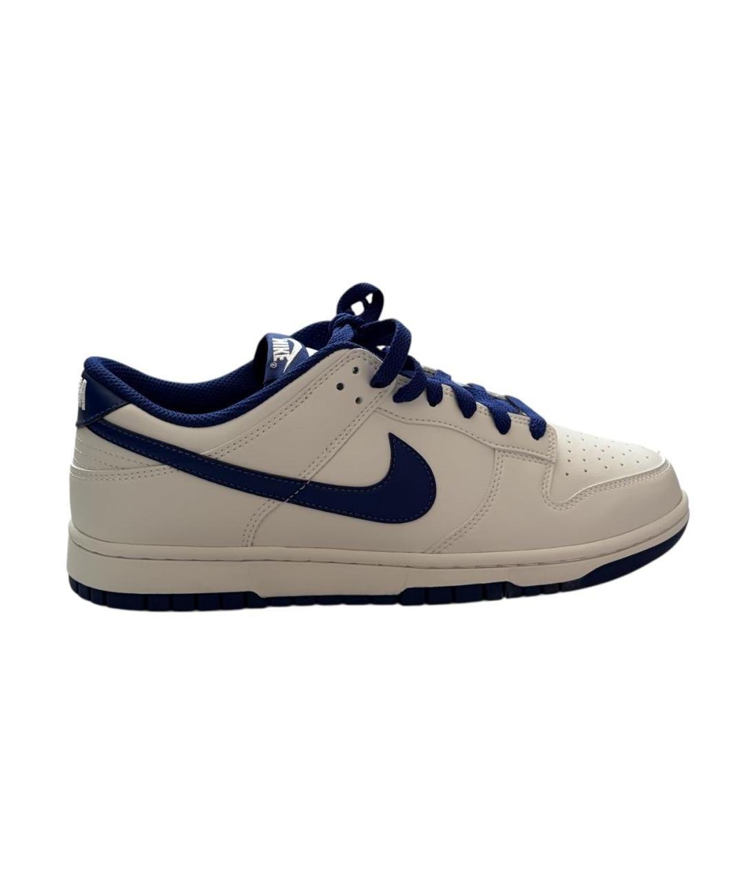 NIKE Синие кожаные низкие кроссовки / кеды, фото 1