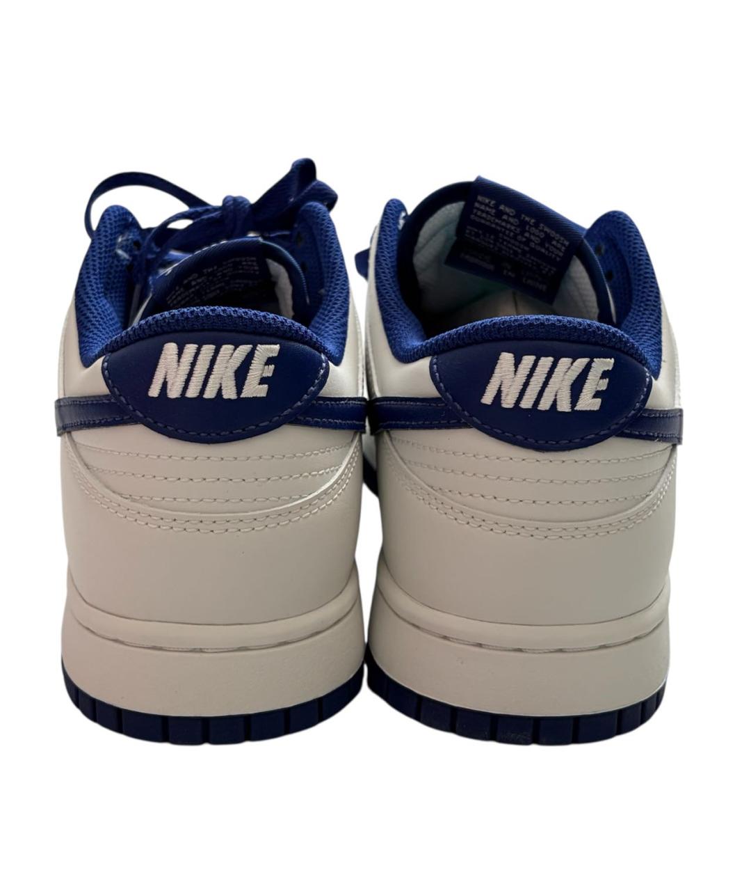 NIKE Синие кожаные низкие кроссовки / кеды, фото 4