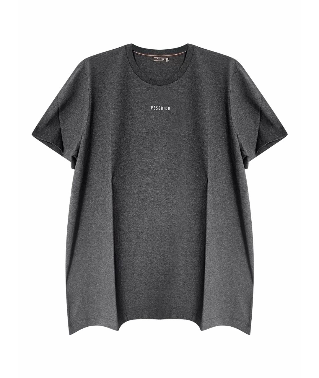PESERICO Серая хлопко-эластановая футболка, фото 1