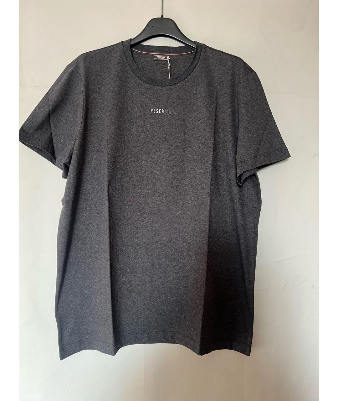 PESERICO Серая хлопко-эластановая футболка, фото 9