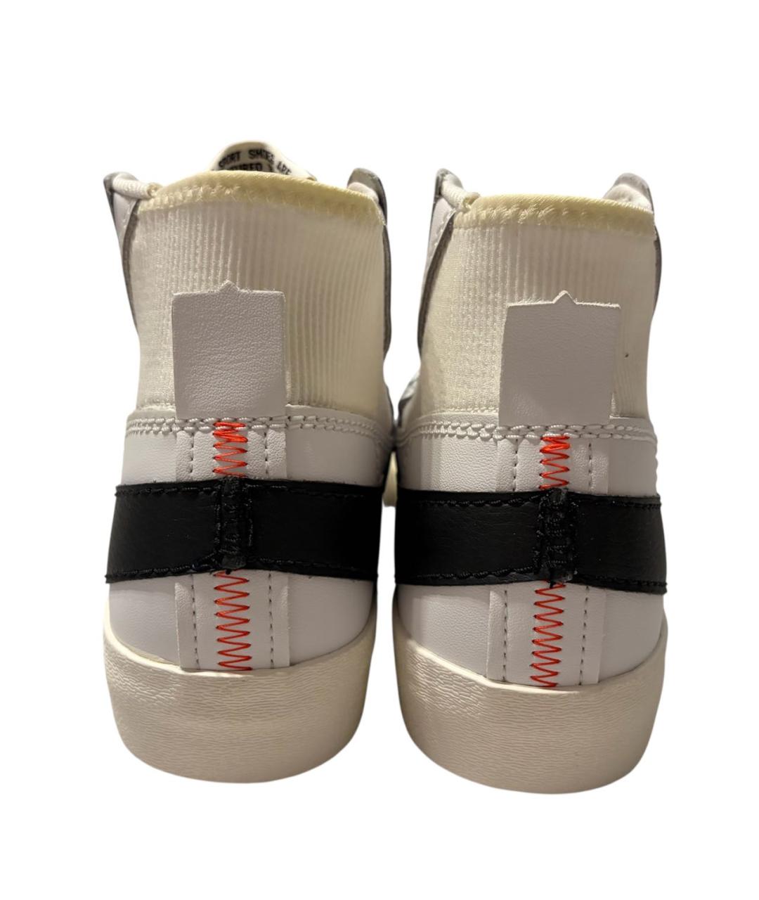 NIKE Белые кожаные высокие кроссовки / кеды, фото 4