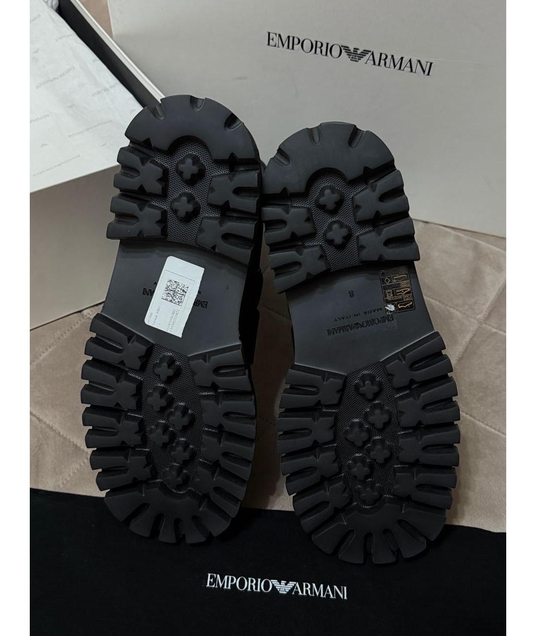 EMPORIO ARMANI Черные высокие ботинки, фото 5