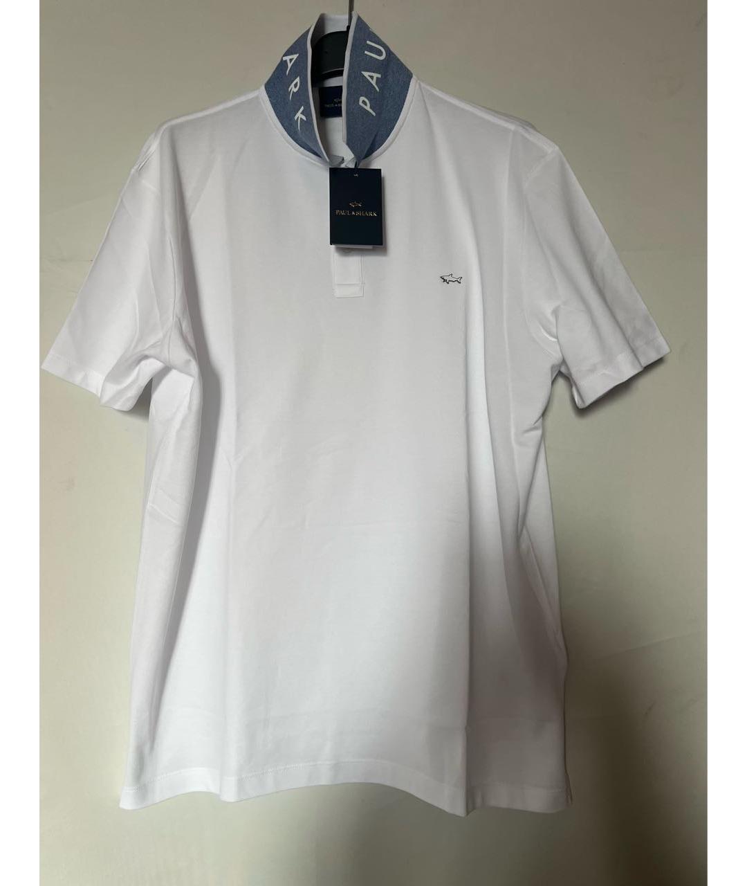 PAUL & SHARK Белое хлопковое поло с коротким рукавом, фото 9