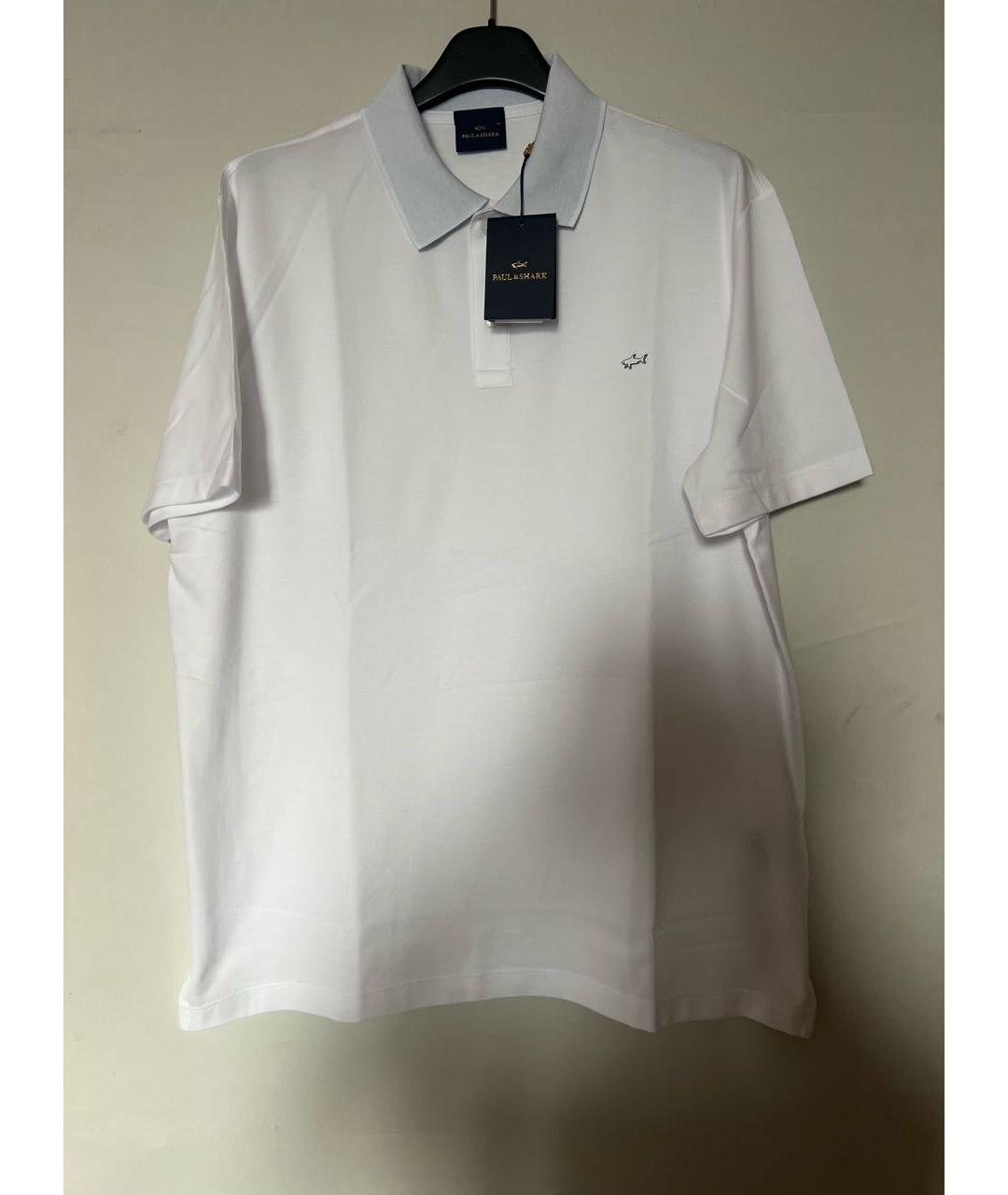 PAUL & SHARK Белое хлопковое поло с коротким рукавом, фото 4