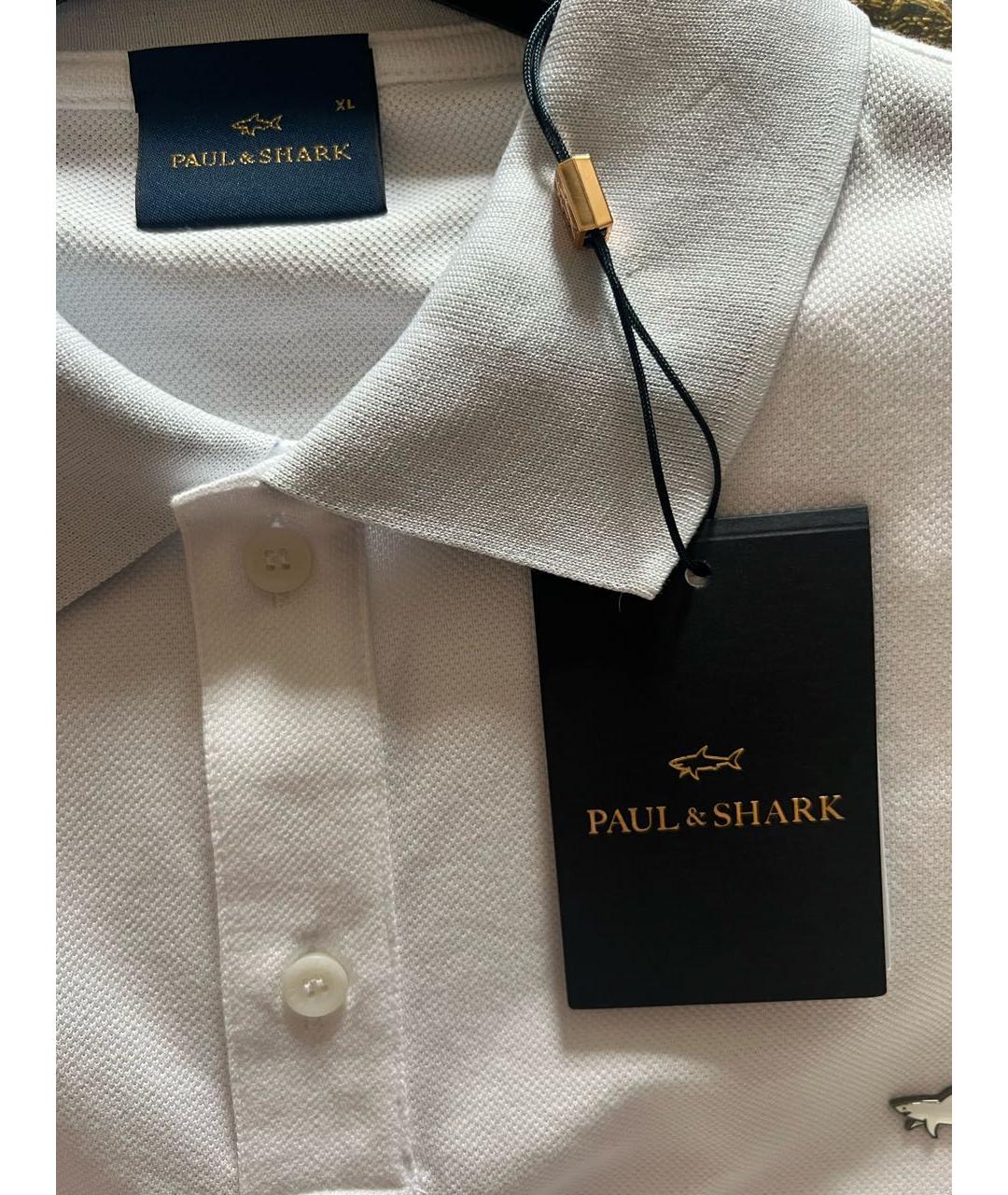 PAUL & SHARK Белое хлопковое поло с коротким рукавом, фото 6