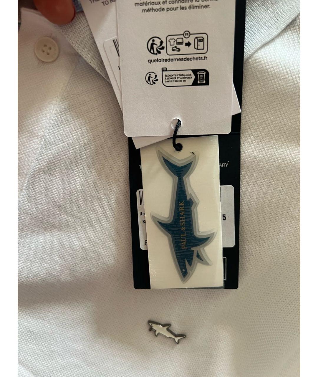 PAUL & SHARK Белое хлопковое поло с коротким рукавом, фото 8