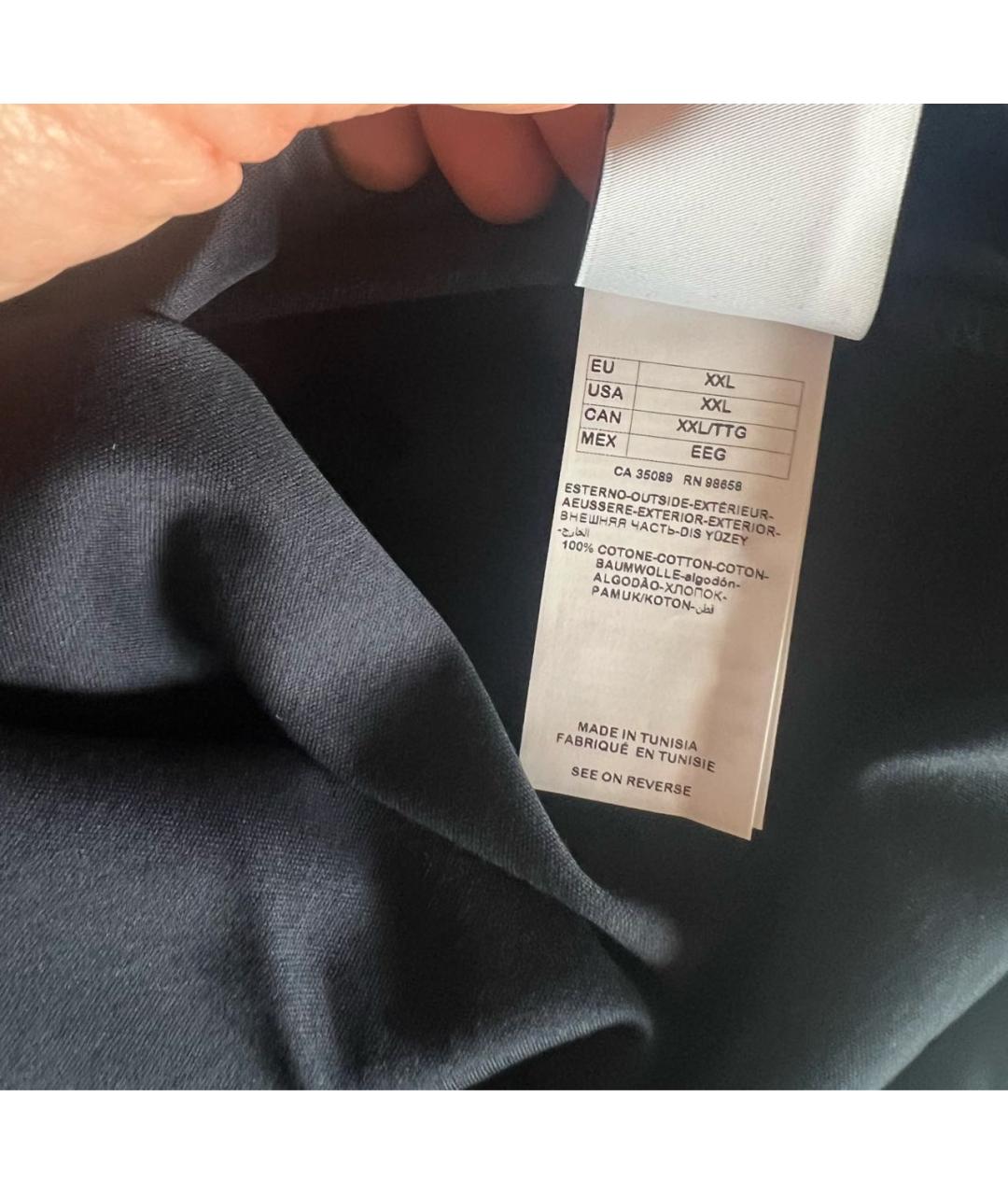 PAUL & SHARK Темно-синяя хлопковая футболка, фото 7