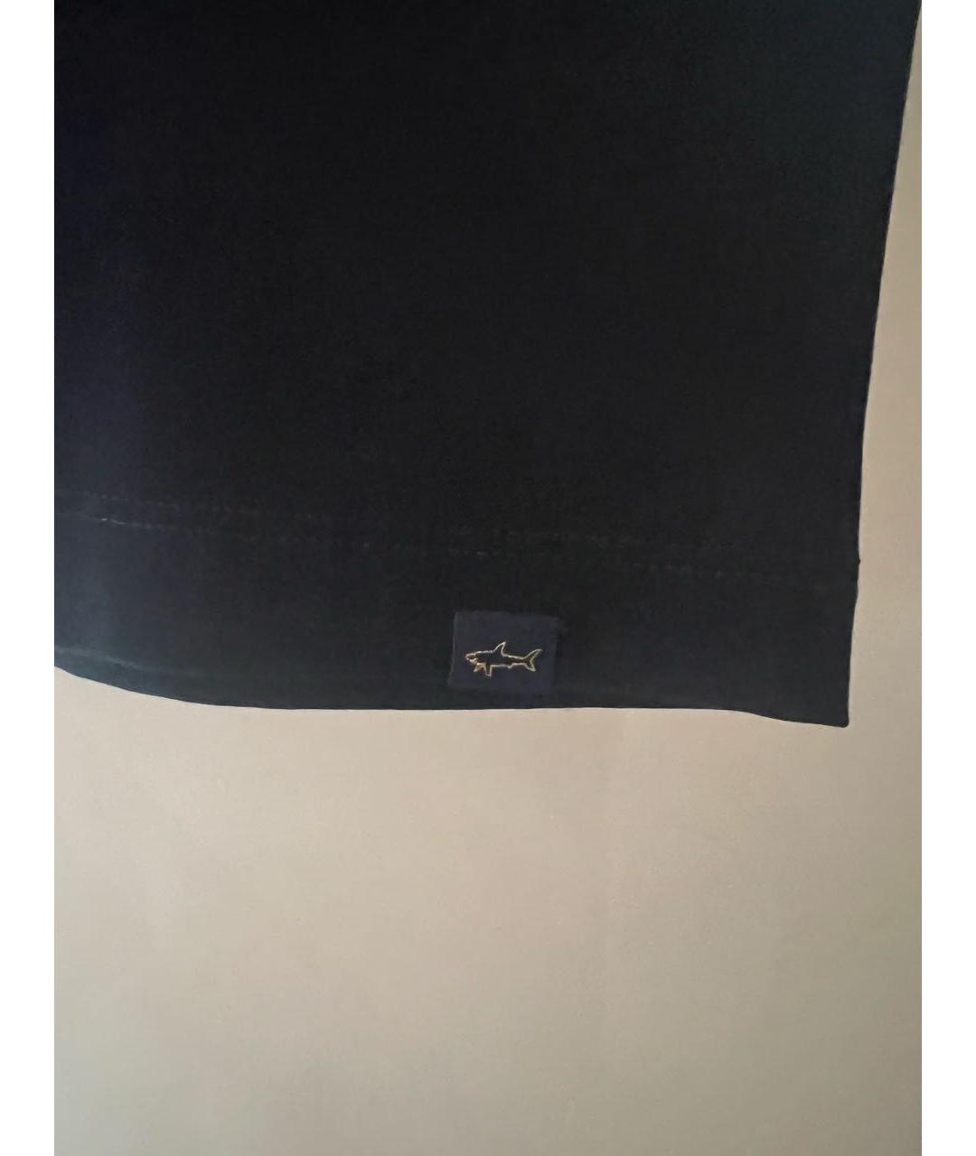 PAUL & SHARK Темно-синяя хлопковая футболка, фото 6