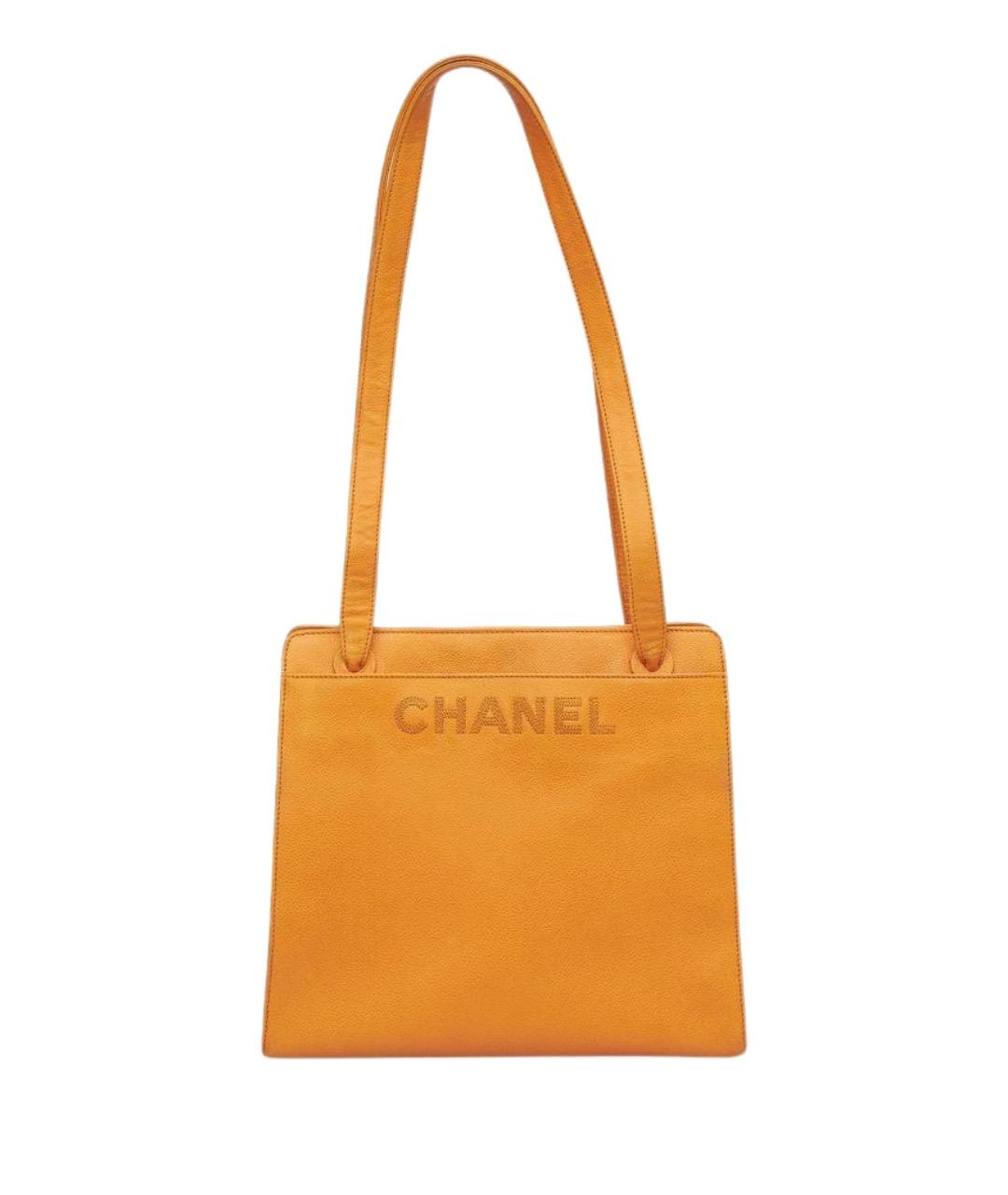 CHANEL Оранжевая кожаная сумка через плечо, фото 1