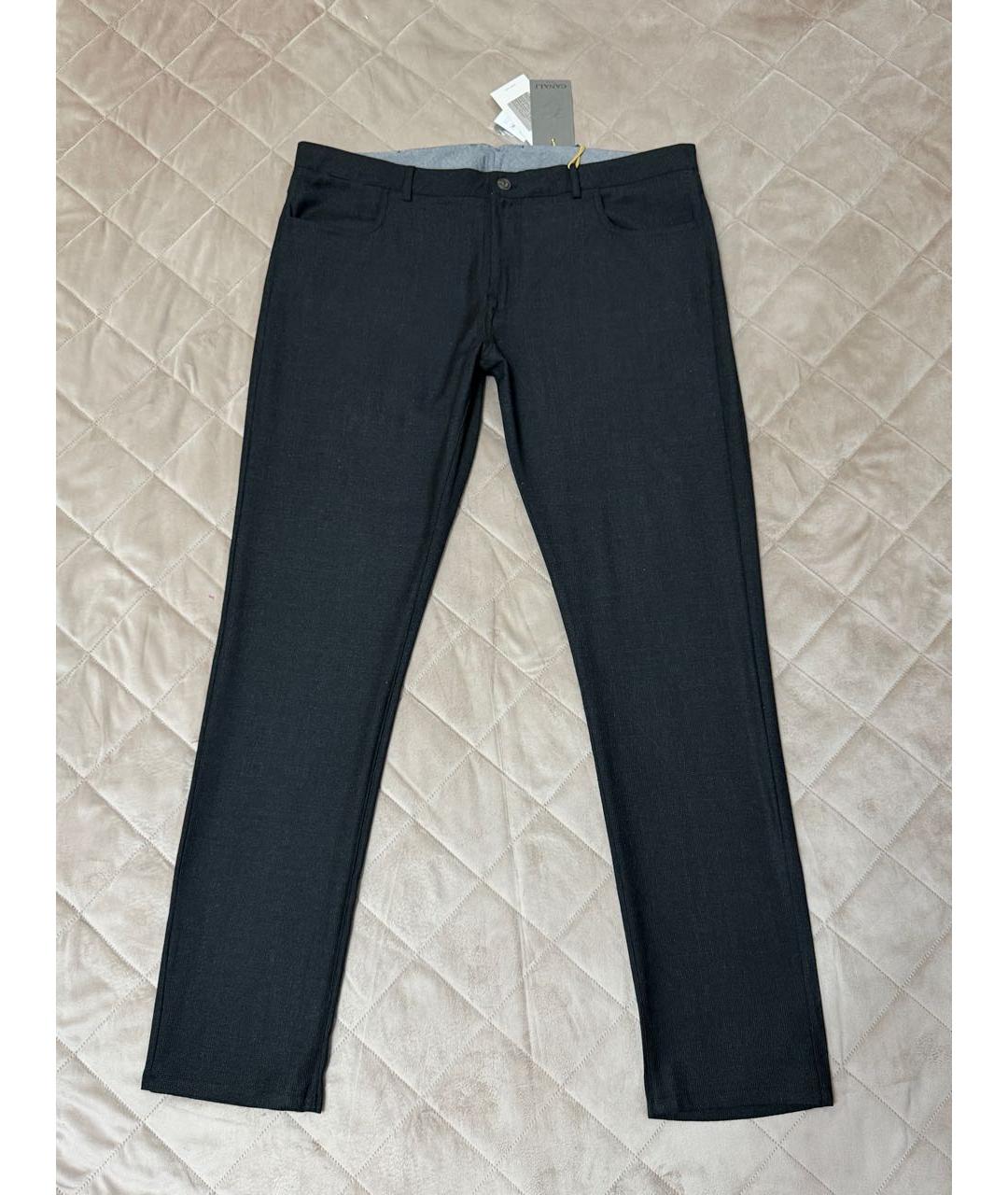 CANALI Серые шерстяные повседневные брюки, фото 2