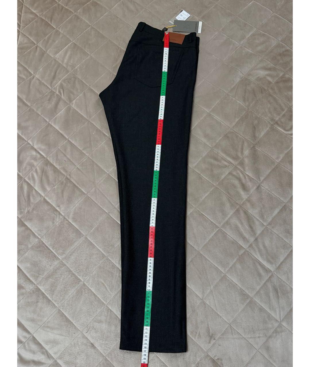 CANALI Серые шерстяные повседневные брюки, фото 6