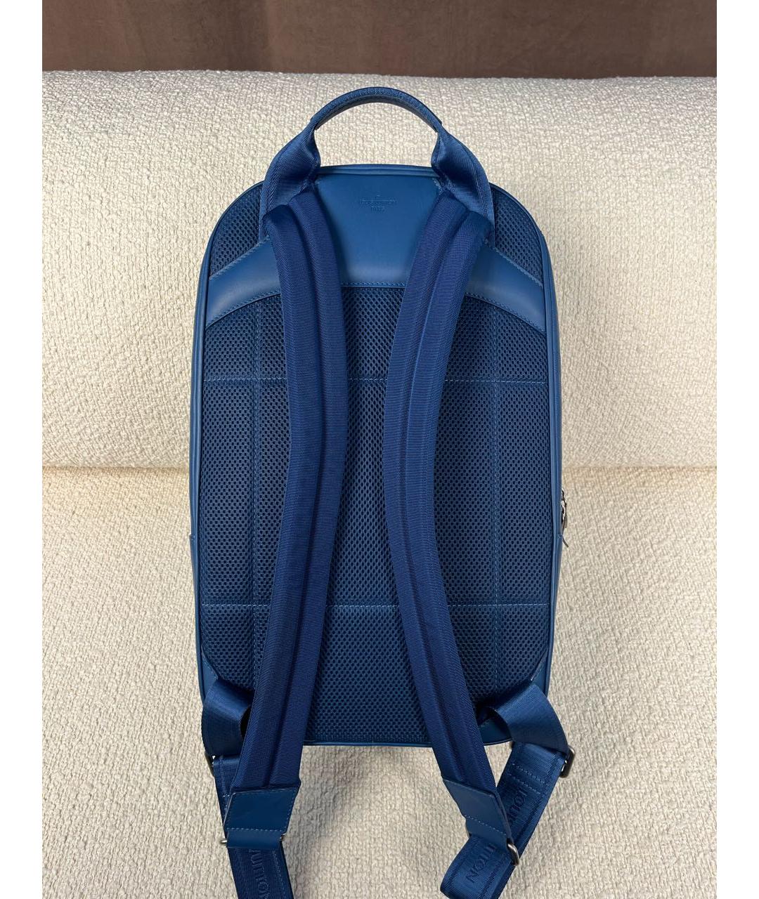 LOUIS VUITTON Синий кожаный рюкзак, фото 3