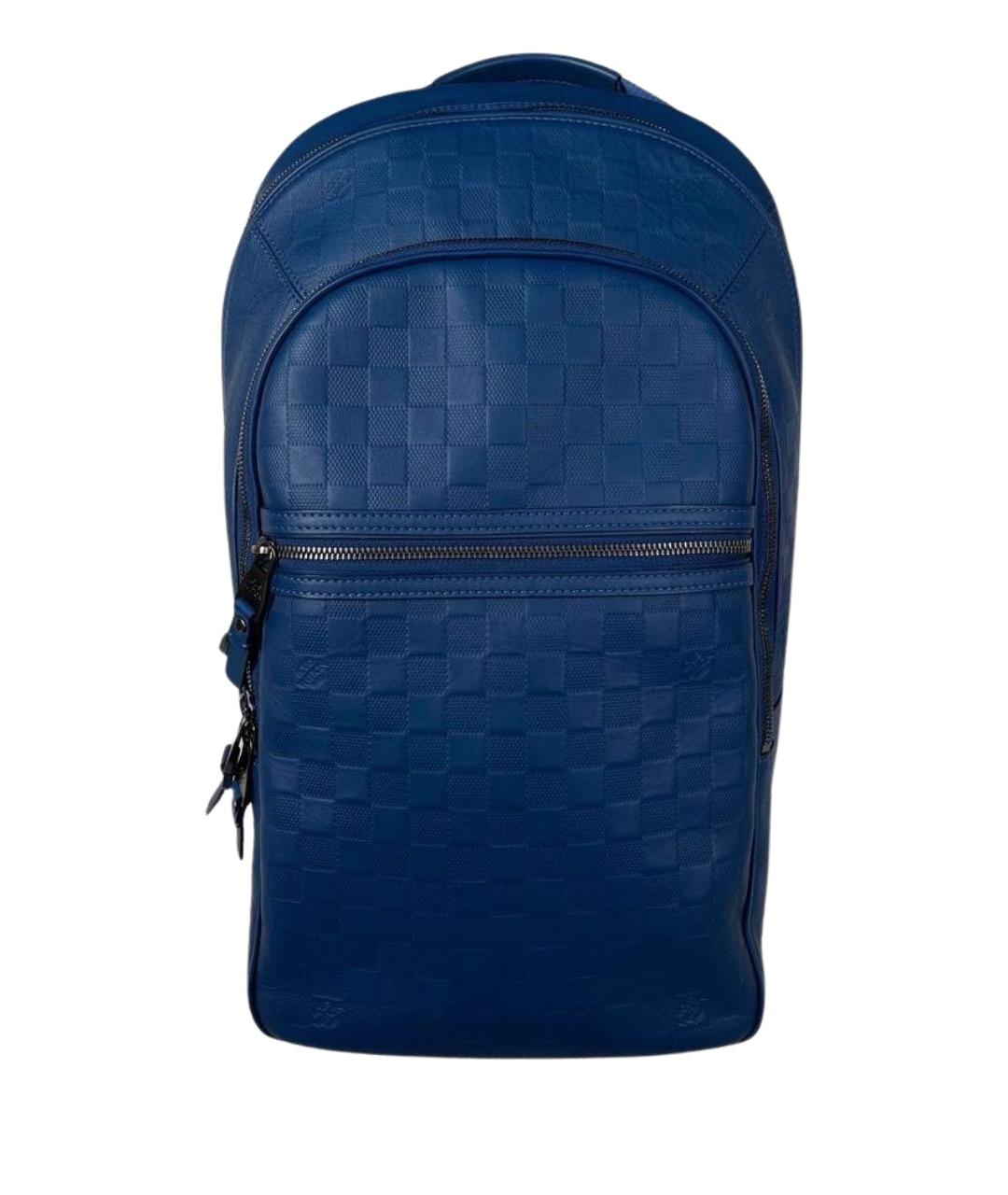 LOUIS VUITTON Синий кожаный рюкзак, фото 1