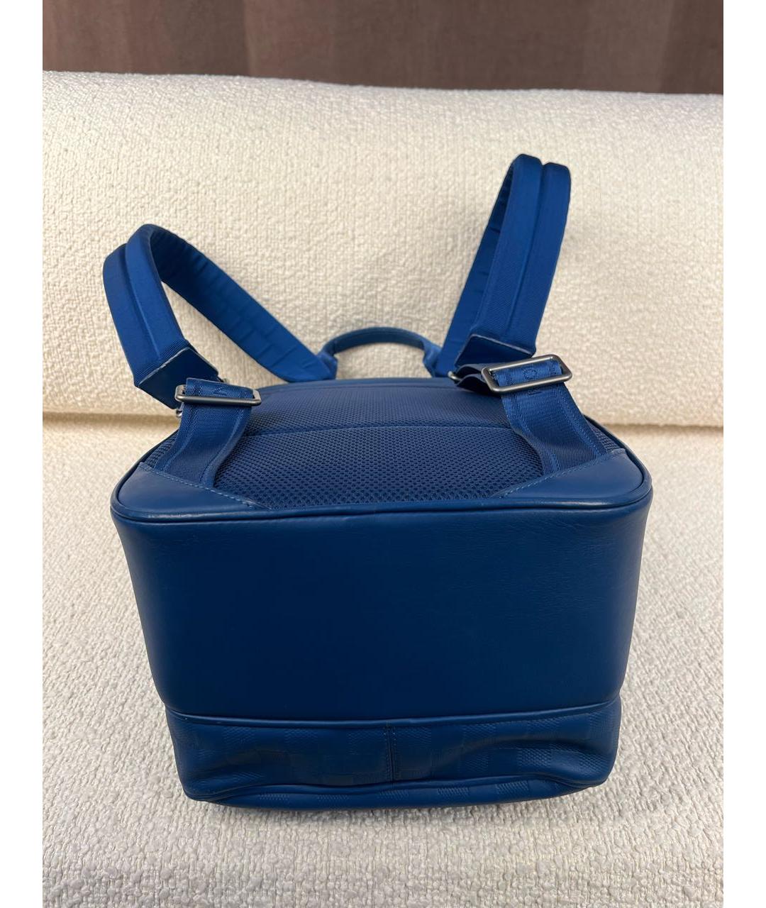 LOUIS VUITTON Синий кожаный рюкзак, фото 6