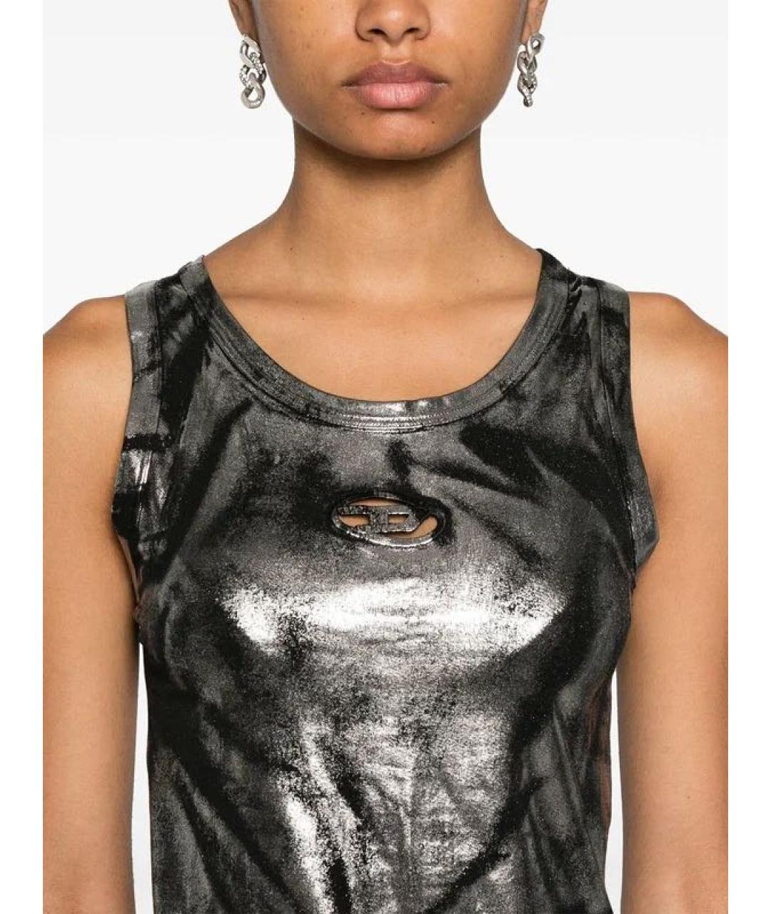 DIESEL Серебряная синтетическая майка, фото 7