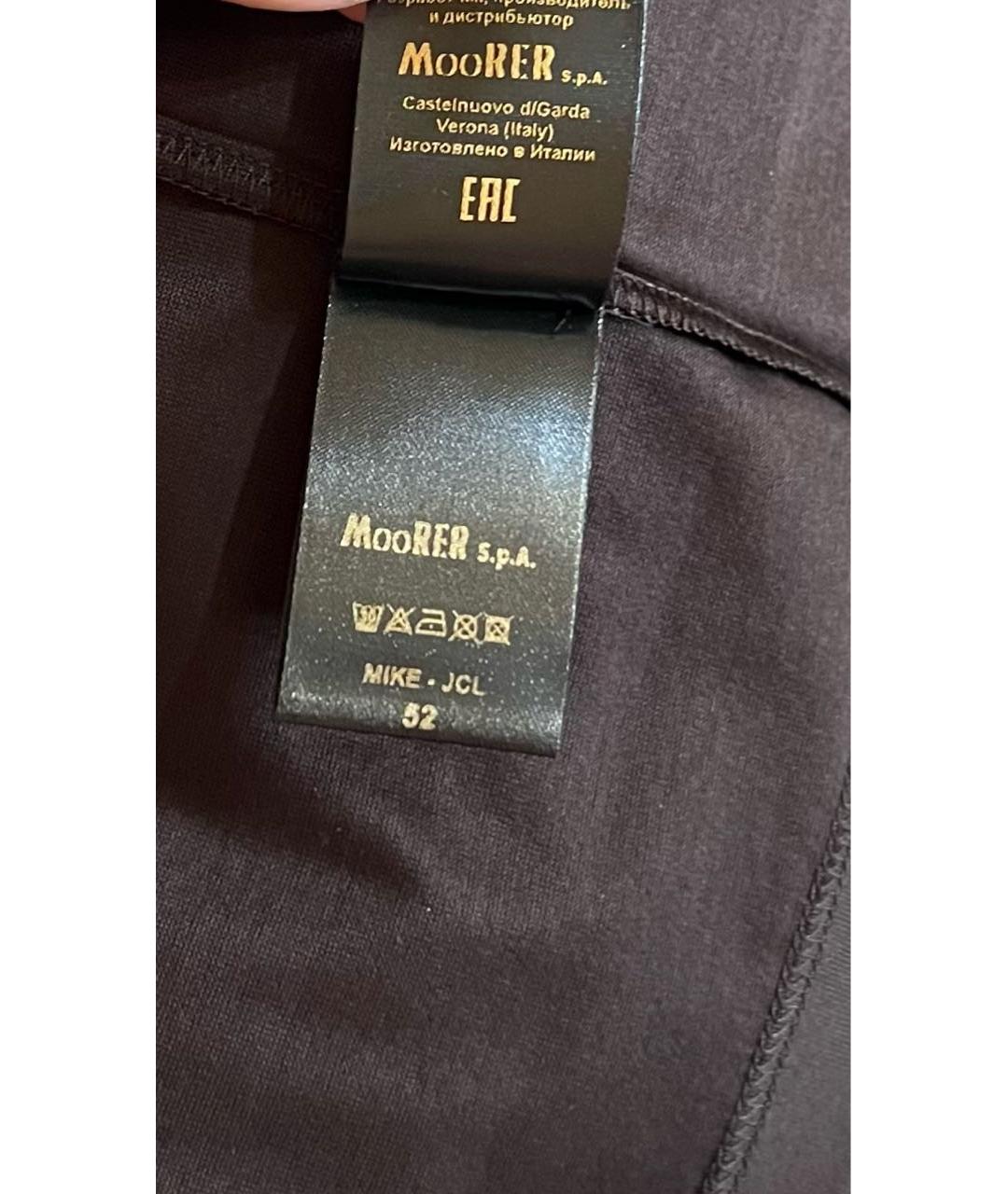 MOORER Коричневая хлопковая футболка, фото 4