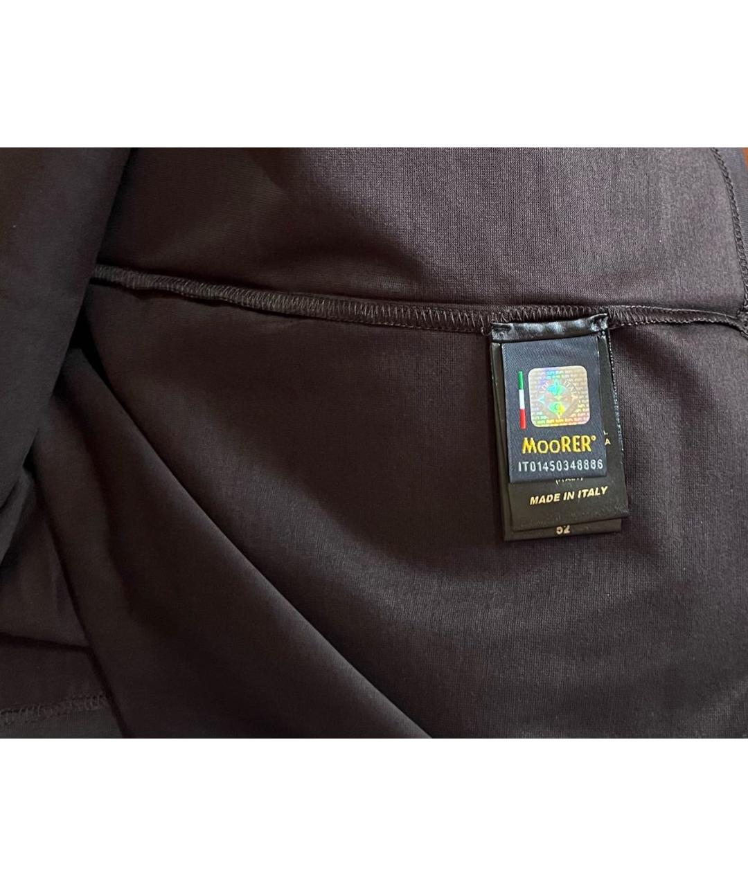 MOORER Коричневая хлопковая футболка, фото 6