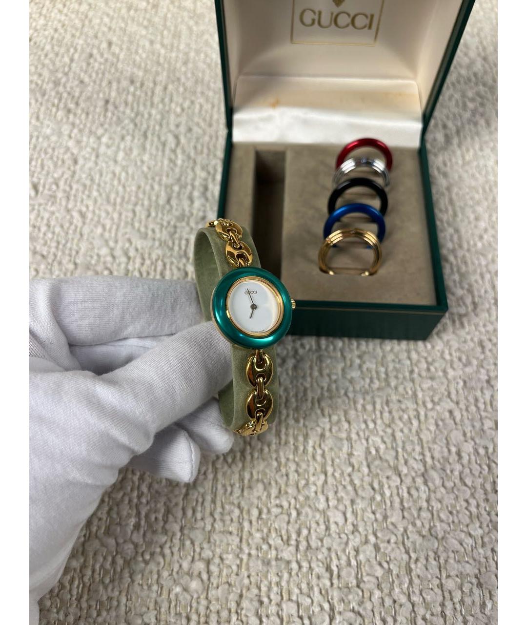 GUCCI Золотые позолоченные часы, фото 5