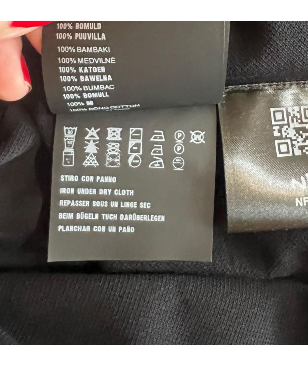 PRADA Черное хлопковое поло с коротким рукавом, фото 7