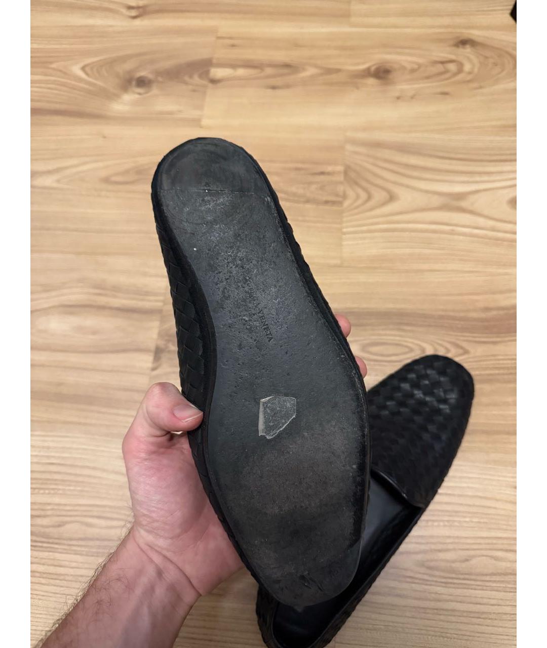 BOTTEGA VENETA Черные кожаные лоферы, фото 6