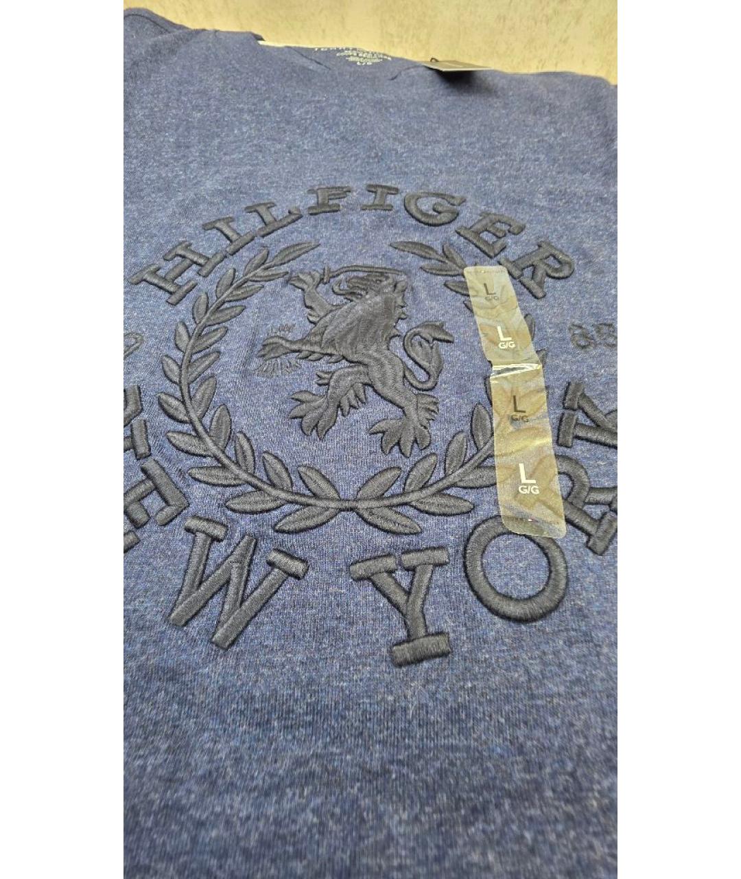 TOMMY HILFIGER Темно-синяя хлопковая футболка, фото 7