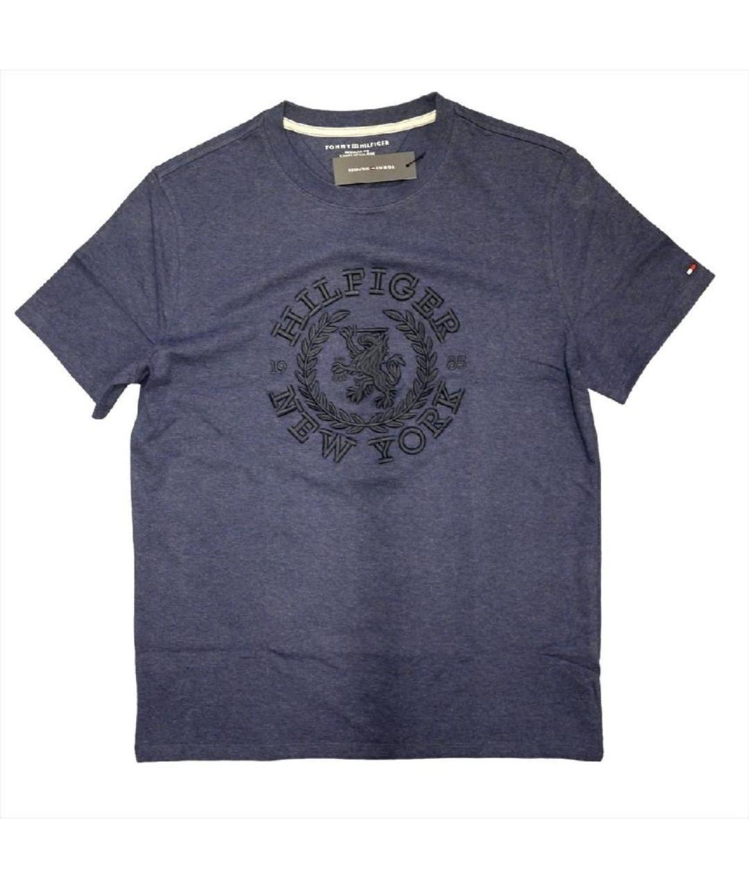 TOMMY HILFIGER Темно-синяя хлопковая футболка, фото 10