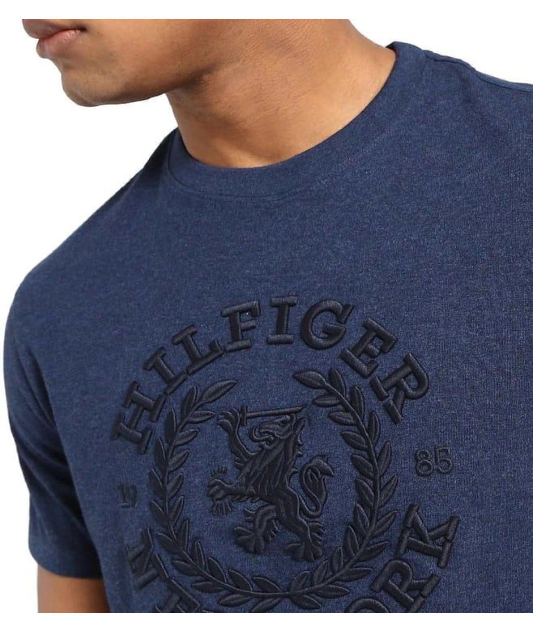 TOMMY HILFIGER Темно-синяя хлопковая футболка, фото 9