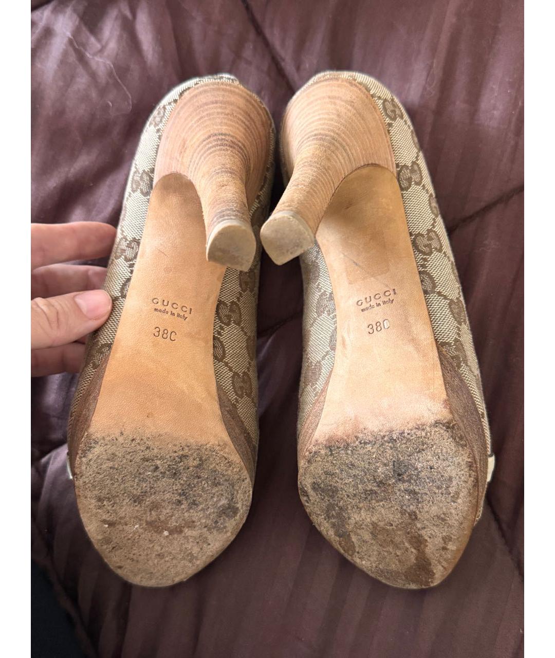 GUCCI Бежевые туфли, фото 5