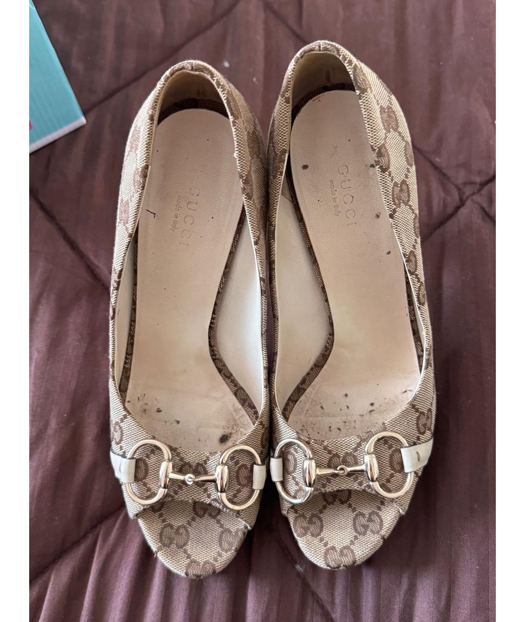 GUCCI Бежевые туфли, фото 2