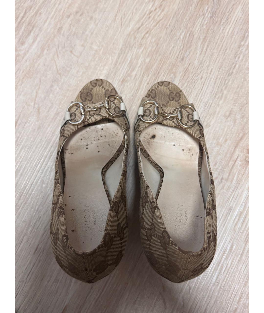 GUCCI Бежевые туфли, фото 3