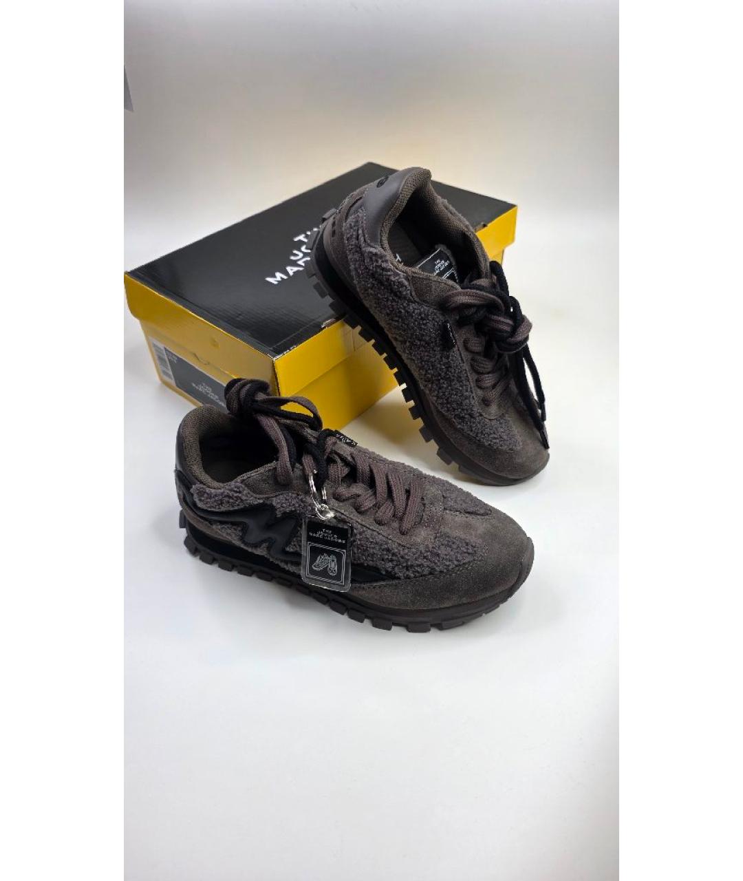 MARC JACOBS Коричневые замшевые кроссовки, фото 6