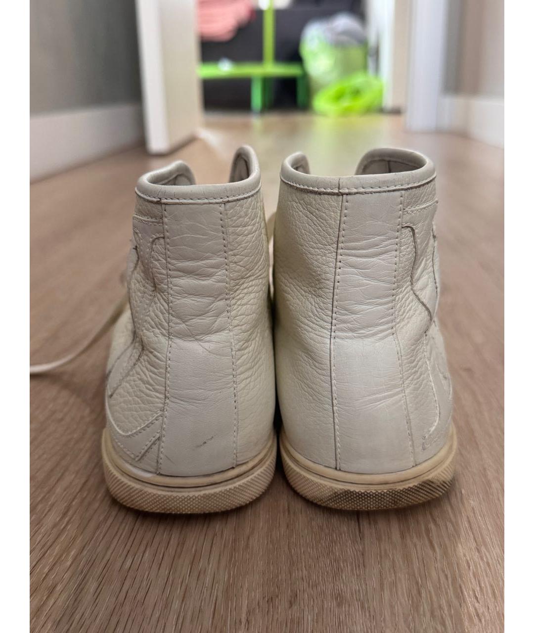 LOUIS VUITTON Белые кожаные кеды, фото 4