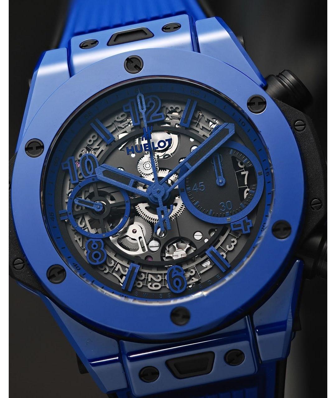 HUBLOT Синие керамические часы, фото 5