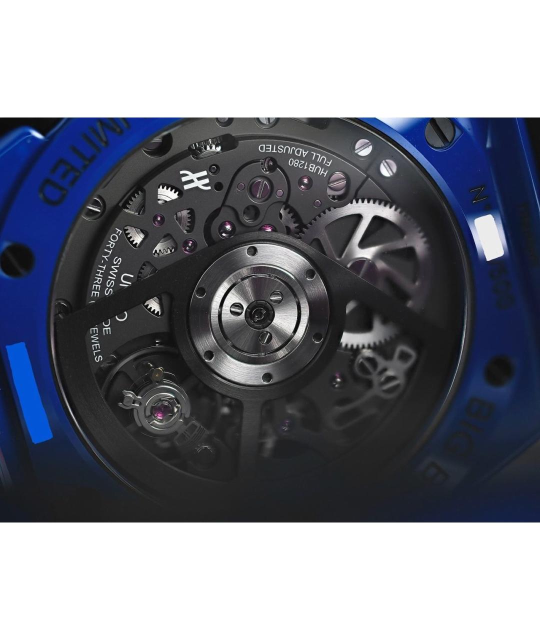 HUBLOT Синие керамические часы, фото 4