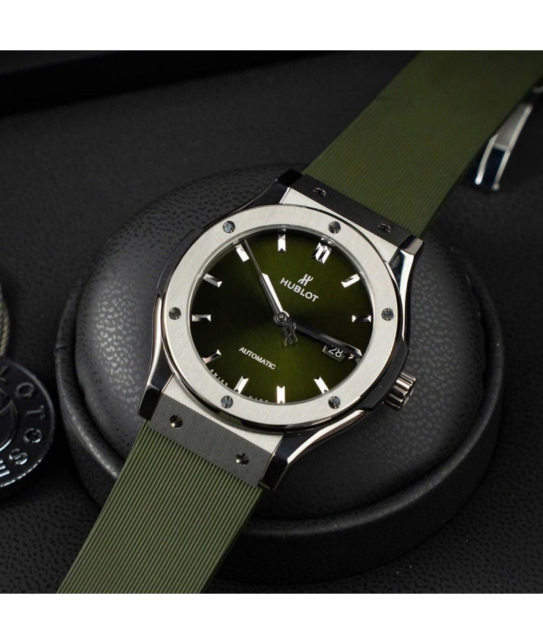 HUBLOT Зеленые титановые часы, фото 2