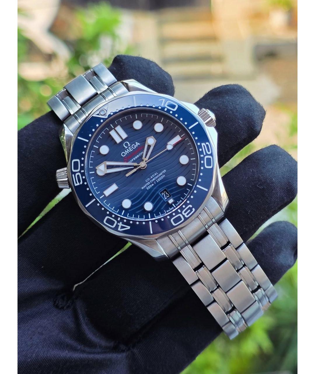 OMEGA Серебряные стальные часы, фото 5