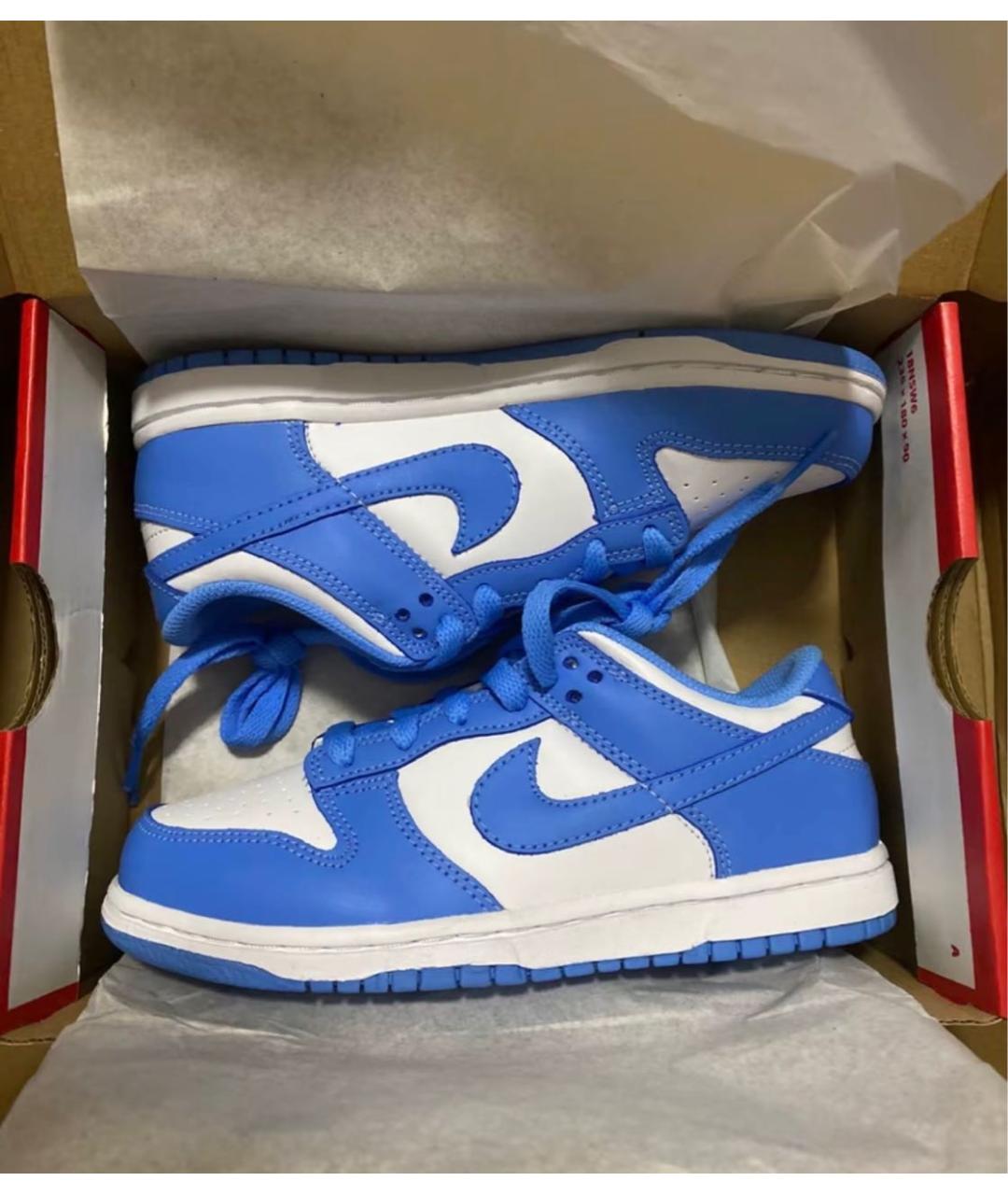 NIKE Голубые кожаные кеды, фото 2