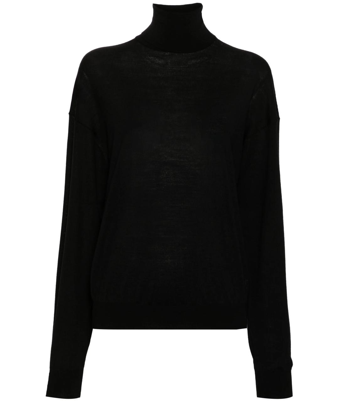 SAINT LAURENT Черная шерстяная водолазка, фото 1