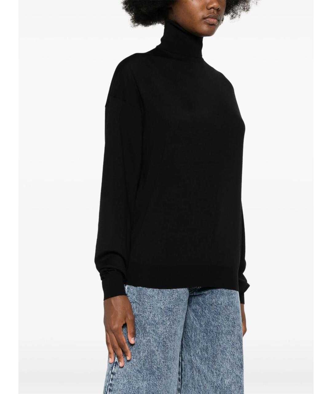 SAINT LAURENT Черная шерстяная водолазка, фото 2