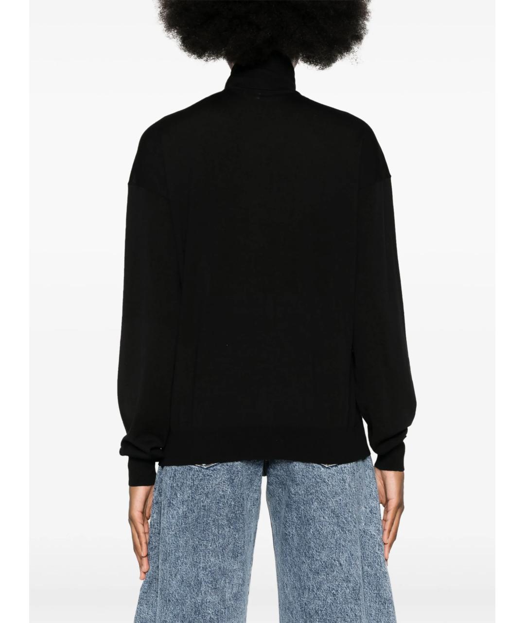 SAINT LAURENT Черная шерстяная водолазка, фото 3