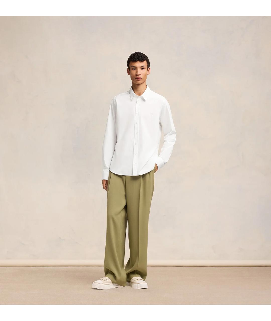 Ami Paris Белая хлопковая классическая рубашка, фото 2