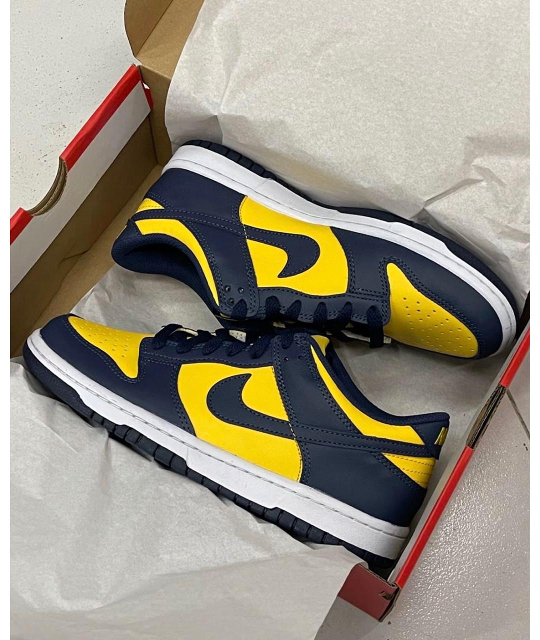 NIKE Темно-синие кожаные кроссовки, фото 2