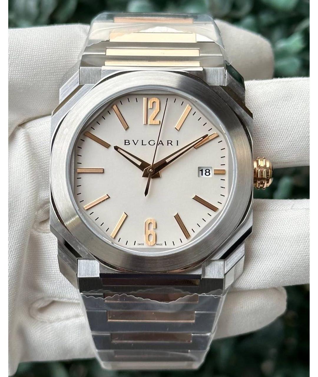 BVLGARI Серебряные часы из розового золота, фото 2