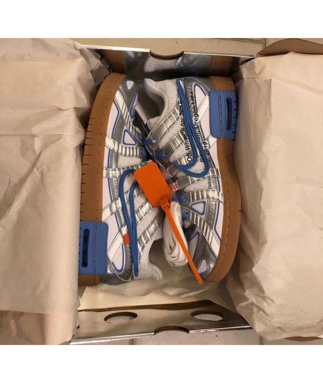 NIKE X OFF-WHITE Серебряные кеды, фото 2