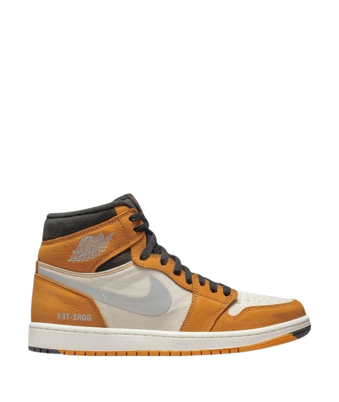 JORDAN Горчичные высокие кроссовки / кеды, фото 1